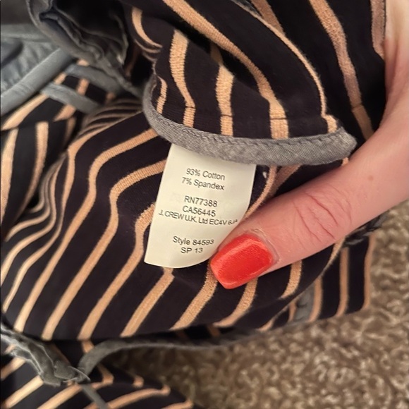 J Crew | Maritime Stripe Blazer | Black/Tan | Size Small - Picture 6 of 6